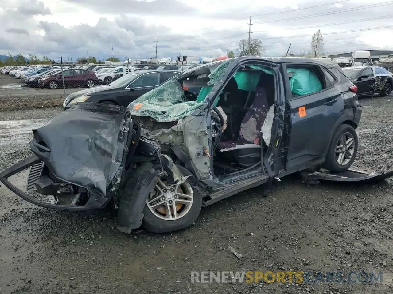 1 Photograph of a damaged car KM8K1CAA2KU288111 HYUNDAI KONA 2019