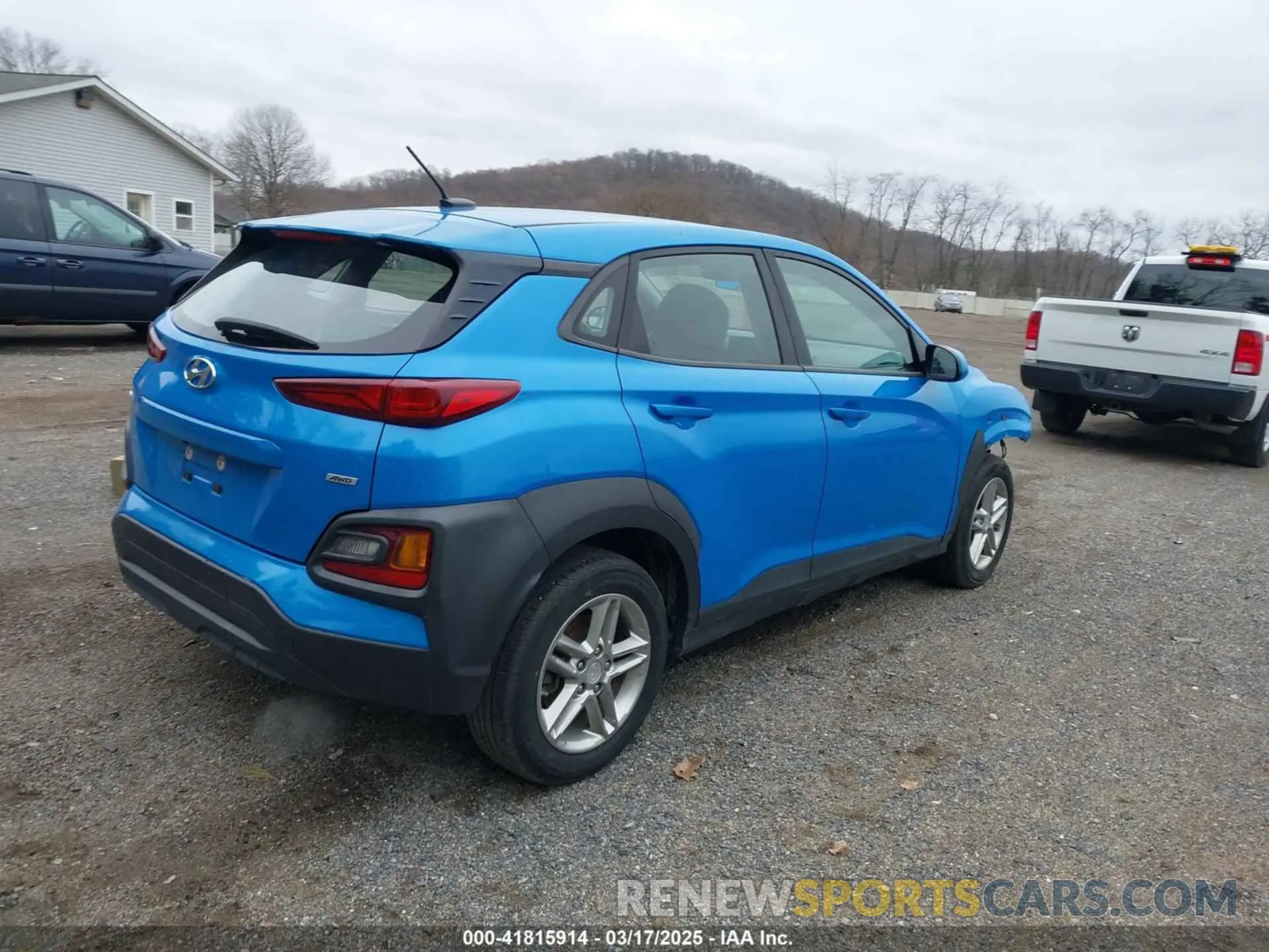 4 Photograph of a damaged car KM8K1CAA2KU300600 HYUNDAI KONA 2019