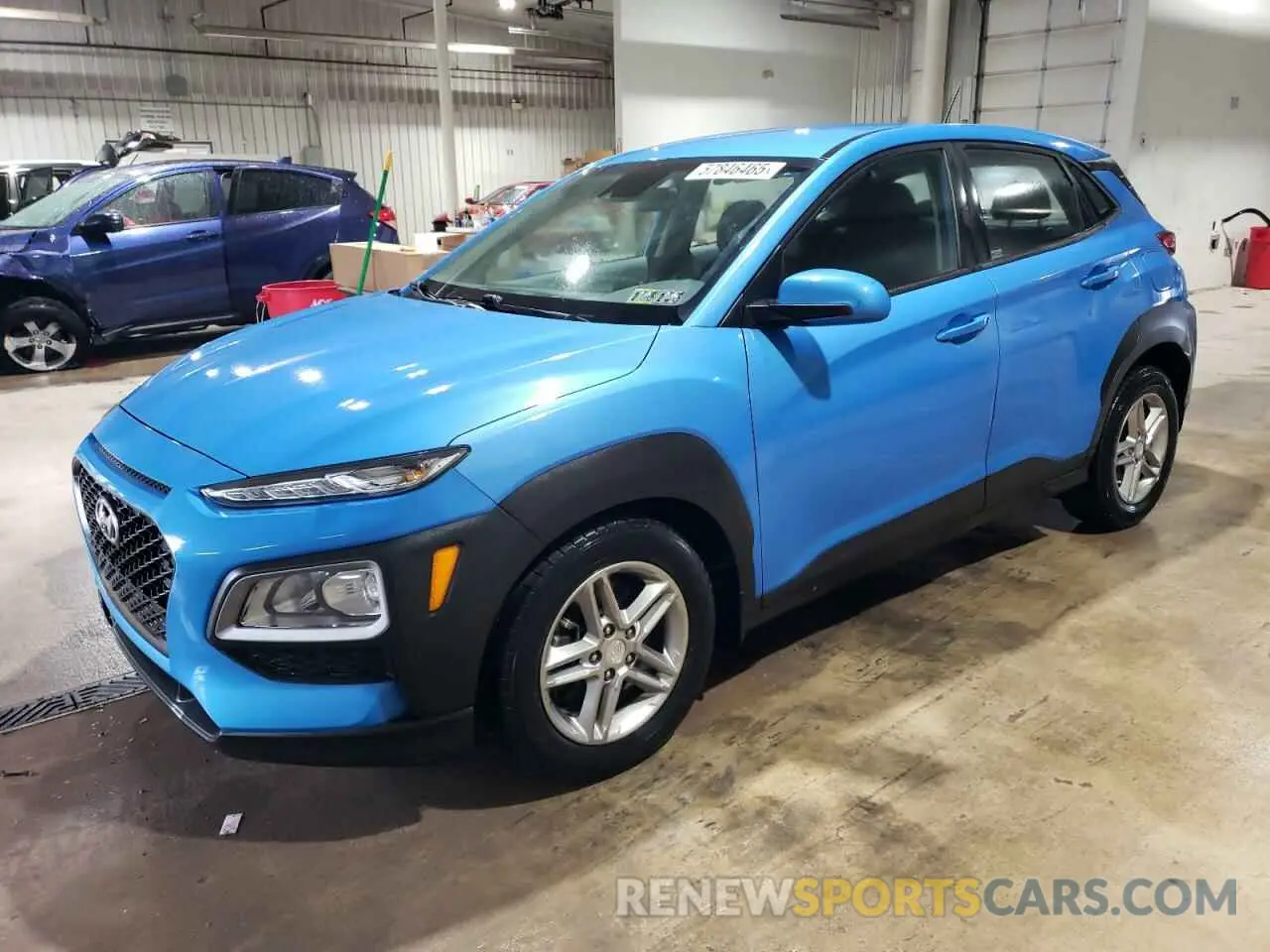 1 Photograph of a damaged car KM8K1CAA4KU278230 HYUNDAI KONA 2019