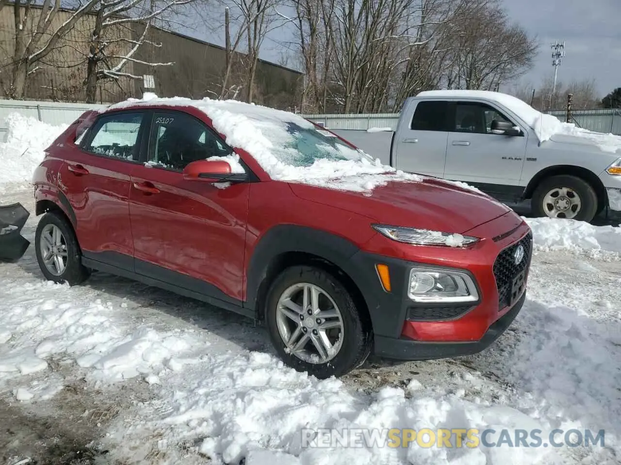 4 Photograph of a damaged car KM8K1CAA4KU381485 HYUNDAI KONA 2019