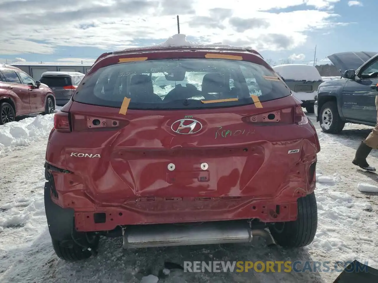 6 Photograph of a damaged car KM8K1CAA4KU381485 HYUNDAI KONA 2019