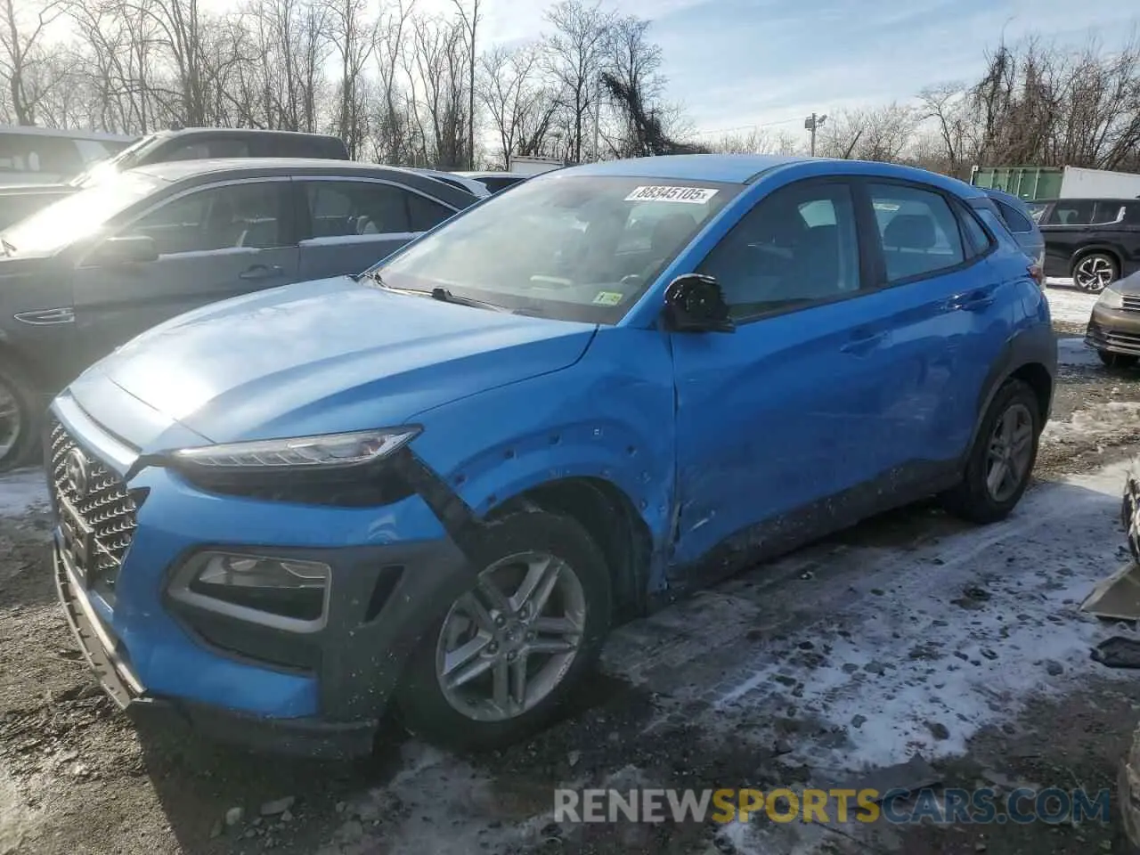 1 Photograph of a damaged car KM8K1CAA5KU274817 HYUNDAI KONA 2019