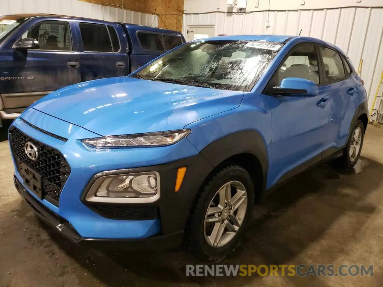 1 Photograph of a damaged car KM8K1CAA5KU305046 HYUNDAI KONA 2019