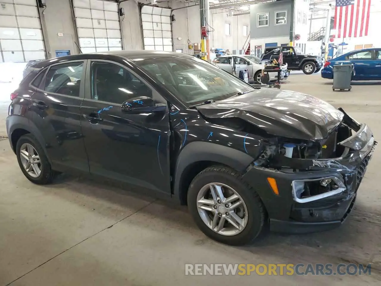 4 Photograph of a damaged car KM8K1CAA6KU292713 HYUNDAI KONA 2019