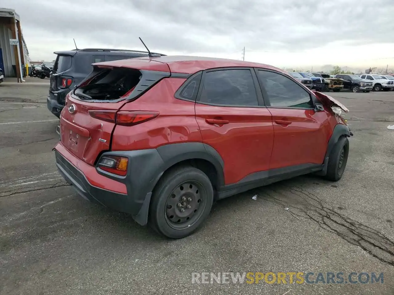 3 Photograph of a damaged car KM8K1CAA7KU289349 HYUNDAI KONA 2019