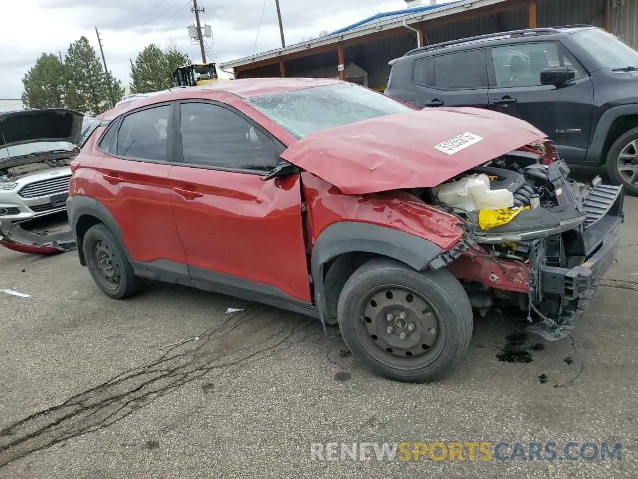 4 Photograph of a damaged car KM8K1CAA7KU289349 HYUNDAI KONA 2019