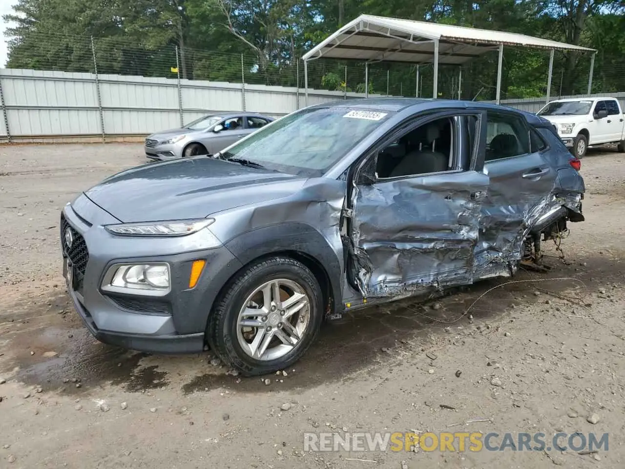 1 Photograph of a damaged car KM8K1CAA7KU292848 HYUNDAI KONA 2019