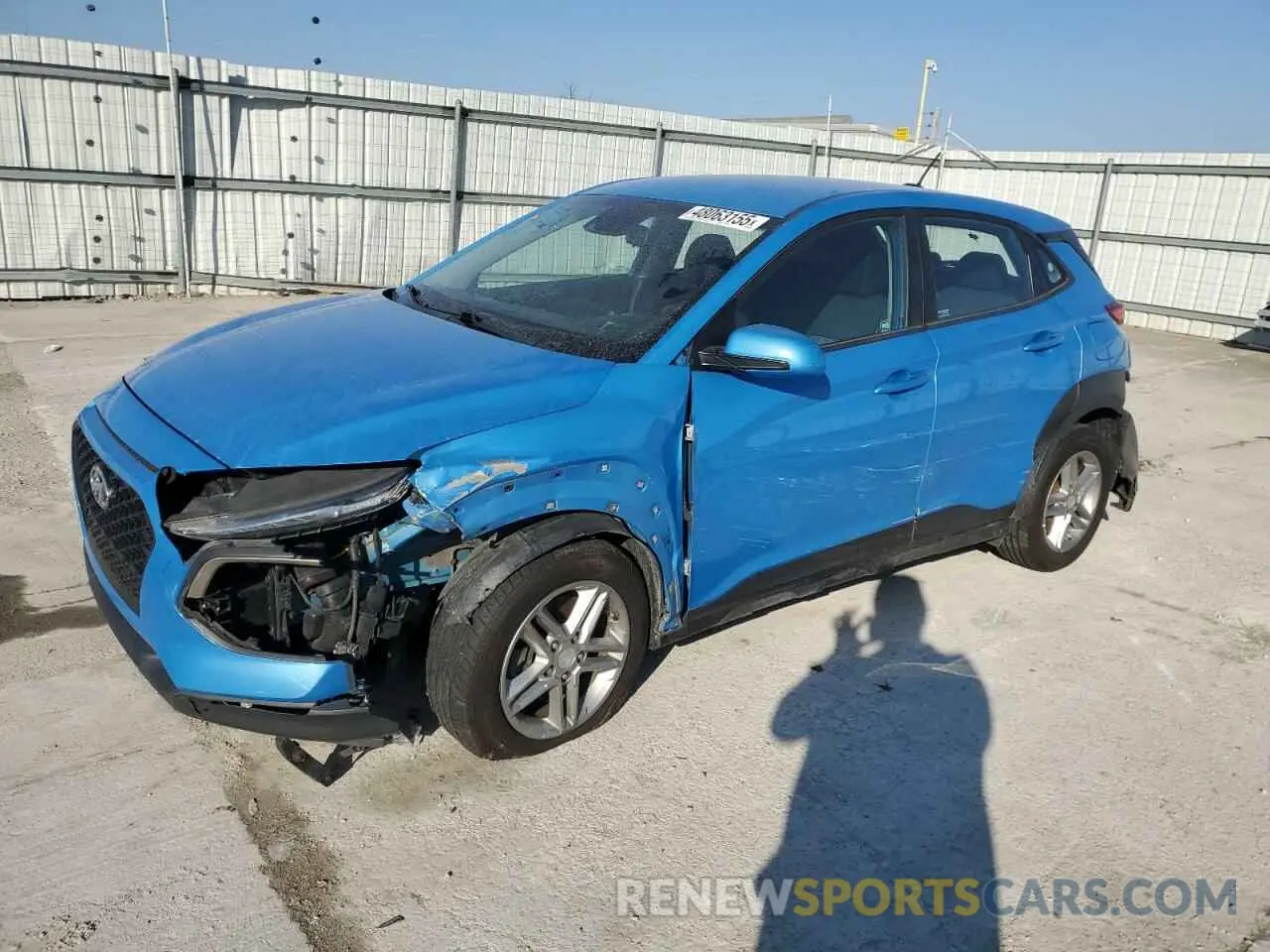 1 Photograph of a damaged car KM8K1CAA7KU297886 HYUNDAI KONA 2019