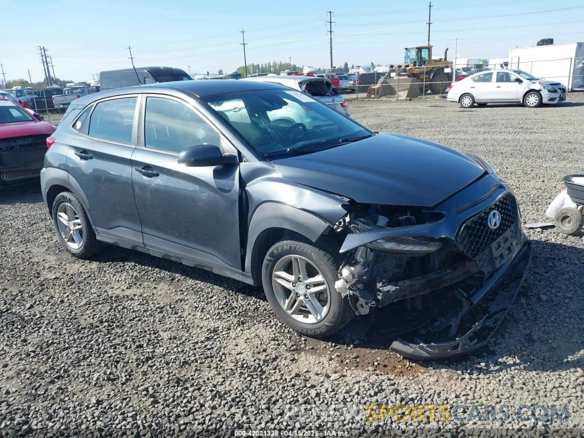 1 Photograph of a damaged car KM8K1CAA8KU288114 HYUNDAI KONA 2019