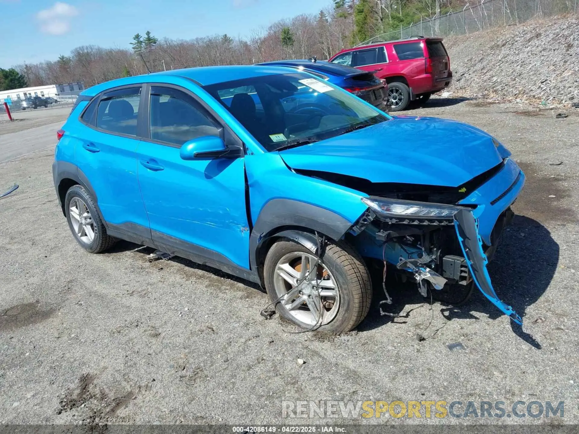 1 Photograph of a damaged car KM8K1CAA8KU355021 HYUNDAI KONA 2019