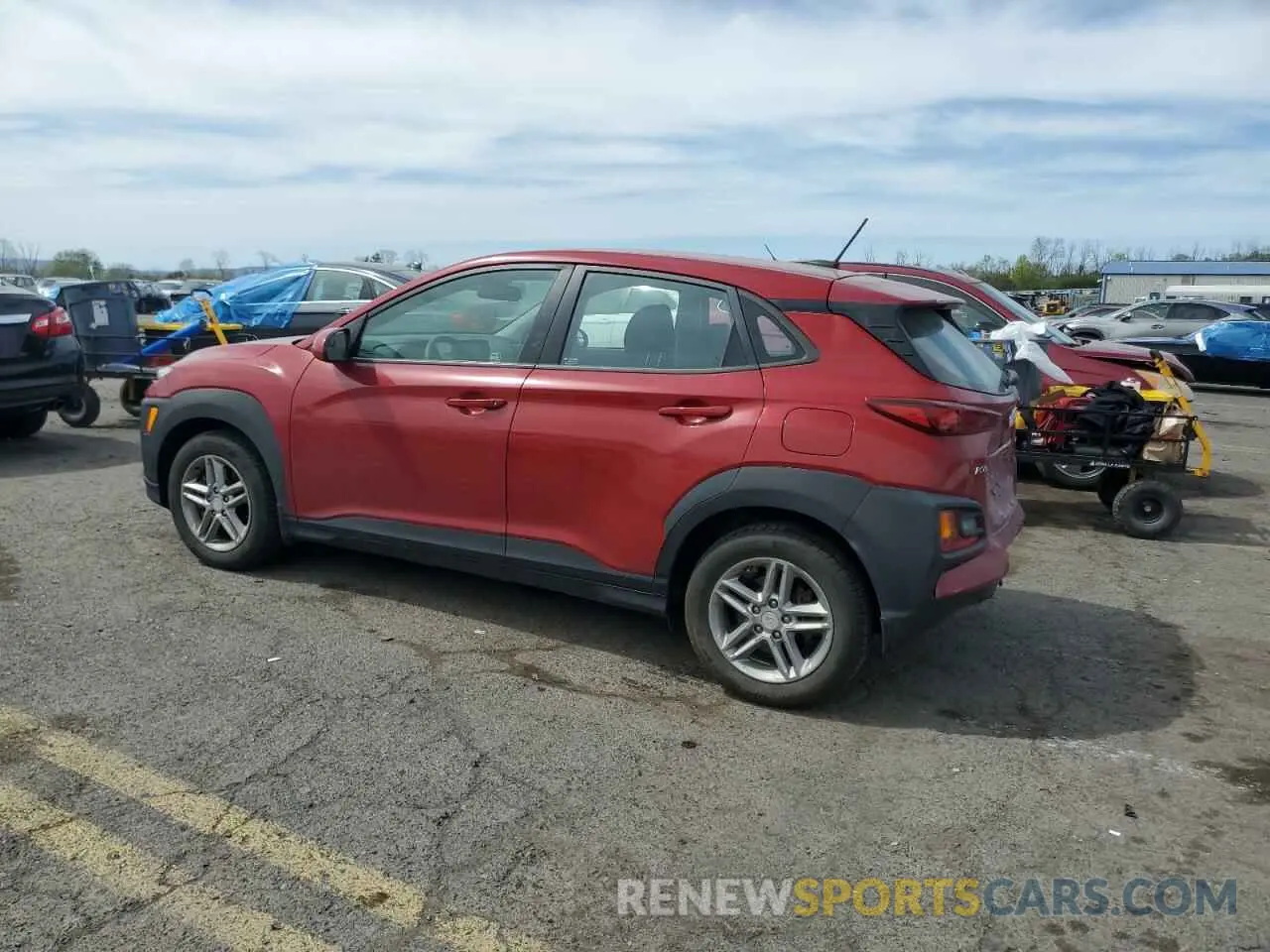 2 Photograph of a damaged car KM8K1CAA8KU358159 HYUNDAI KONA 2019