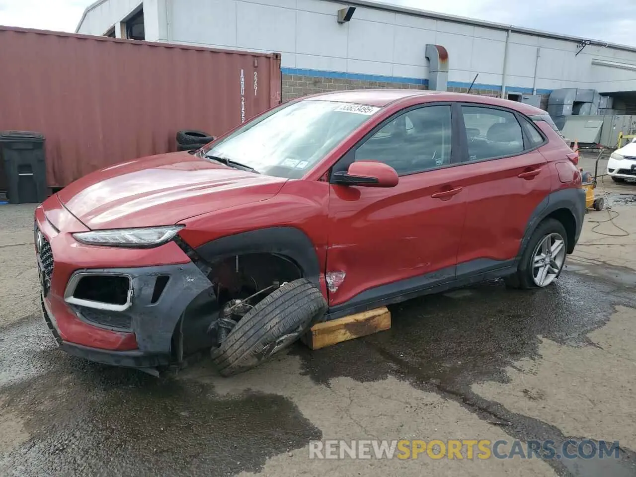 1 Photograph of a damaged car KM8K1CAAXKU219991 HYUNDAI KONA 2019