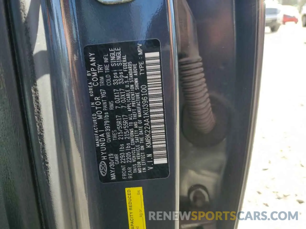 14 Photograph of a damaged car KM8K22AA1KU396100 HYUNDAI KONA 2019