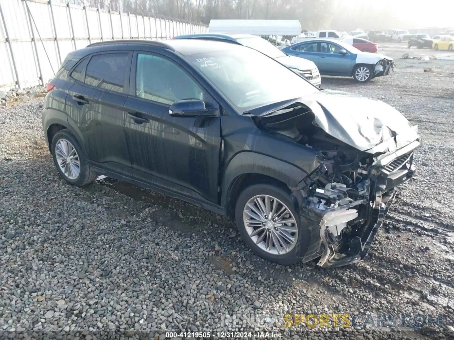 1 Photograph of a damaged car KM8K22AA2KU194849 HYUNDAI KONA 2019