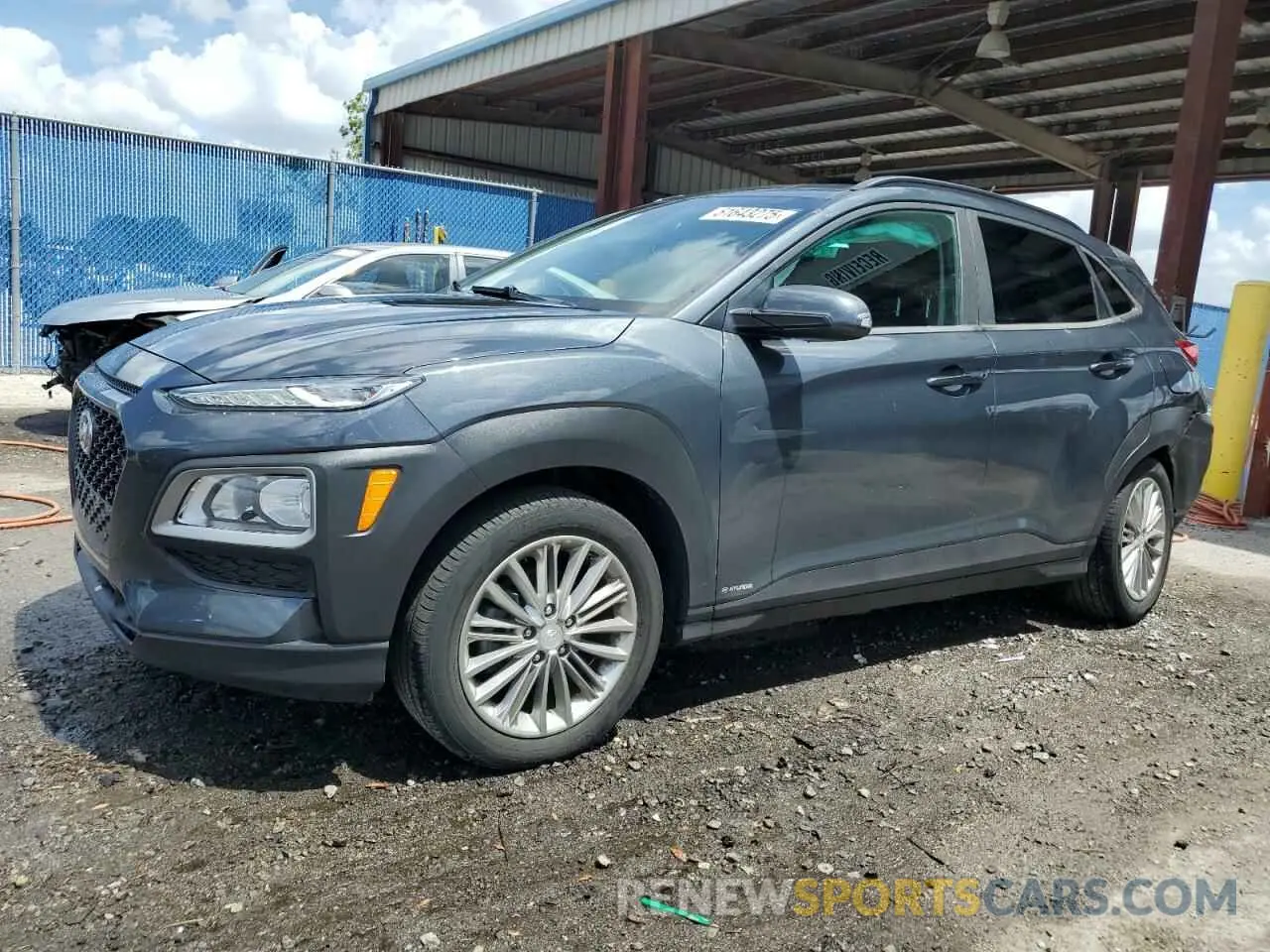 1 Photograph of a damaged car KM8K22AA2KU322037 HYUNDAI KONA 2019
