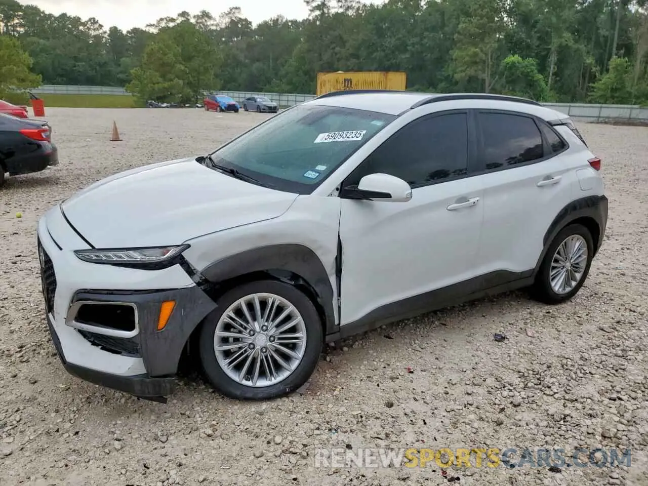 1 Photograph of a damaged car KM8K22AA2KU390984 HYUNDAI KONA 2019