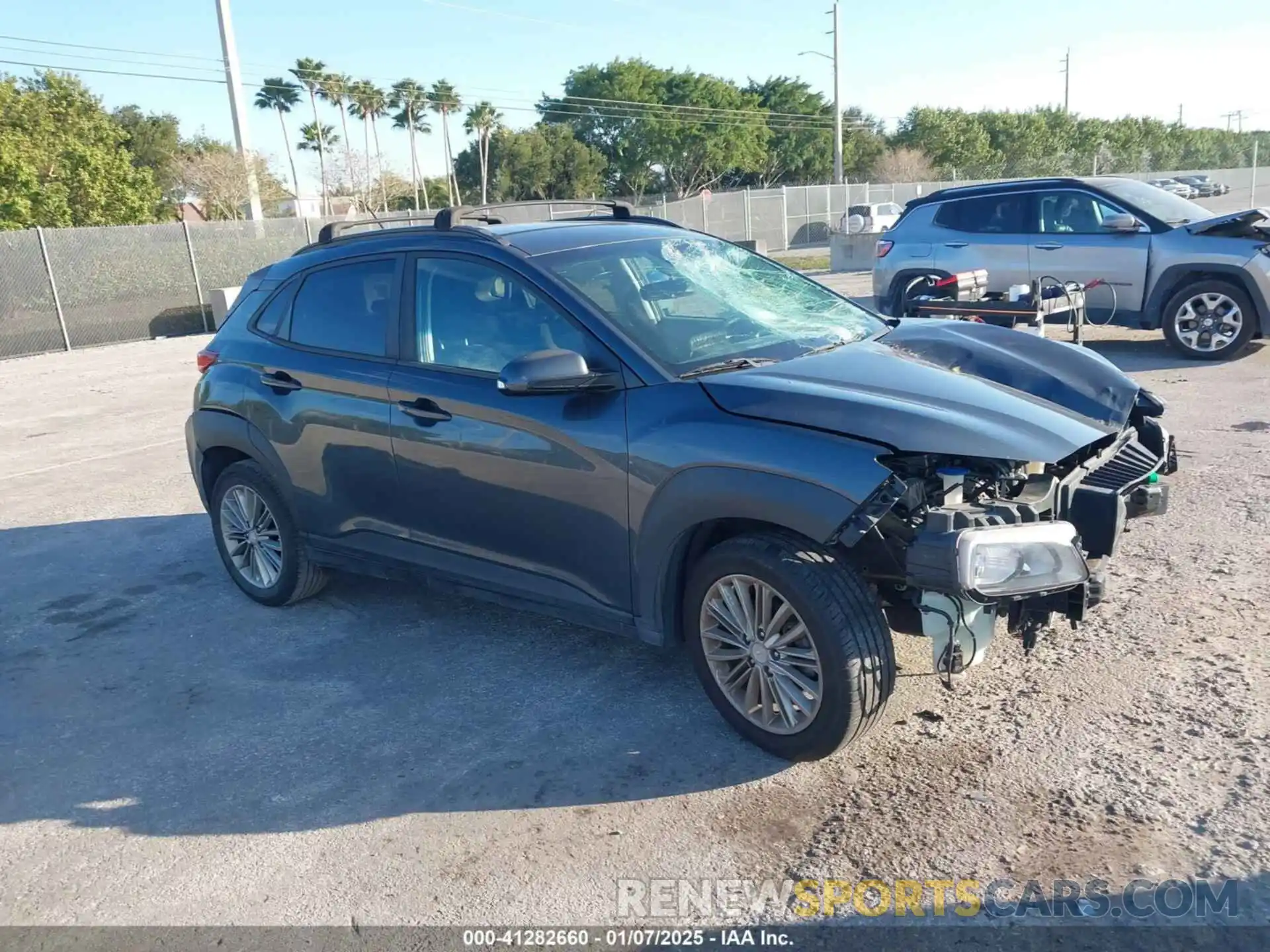 1 Photograph of a damaged car KM8K22AA3KU293163 HYUNDAI KONA 2019