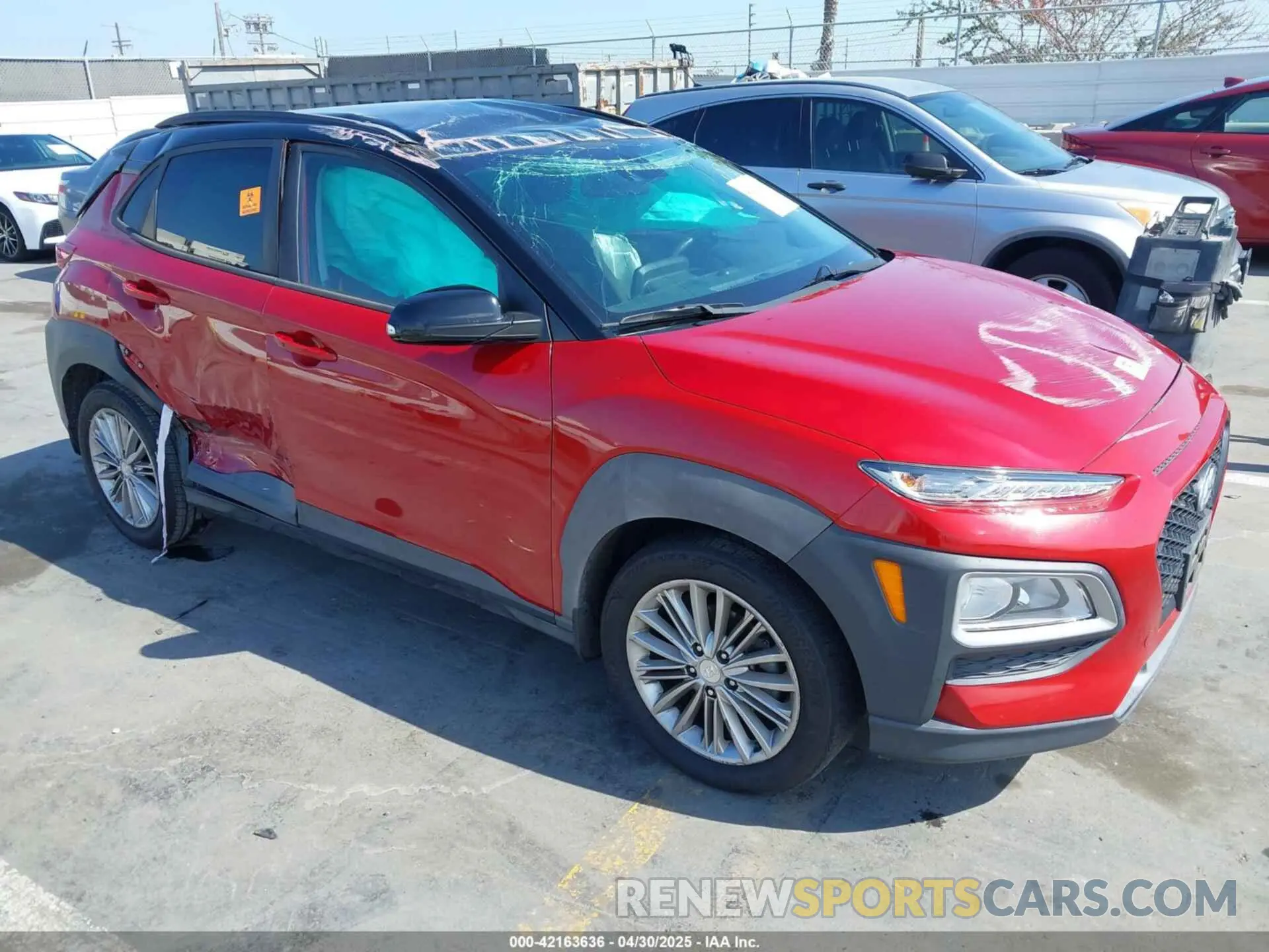 1 Photograph of a damaged car KM8K22AA3KU396020 HYUNDAI KONA 2019