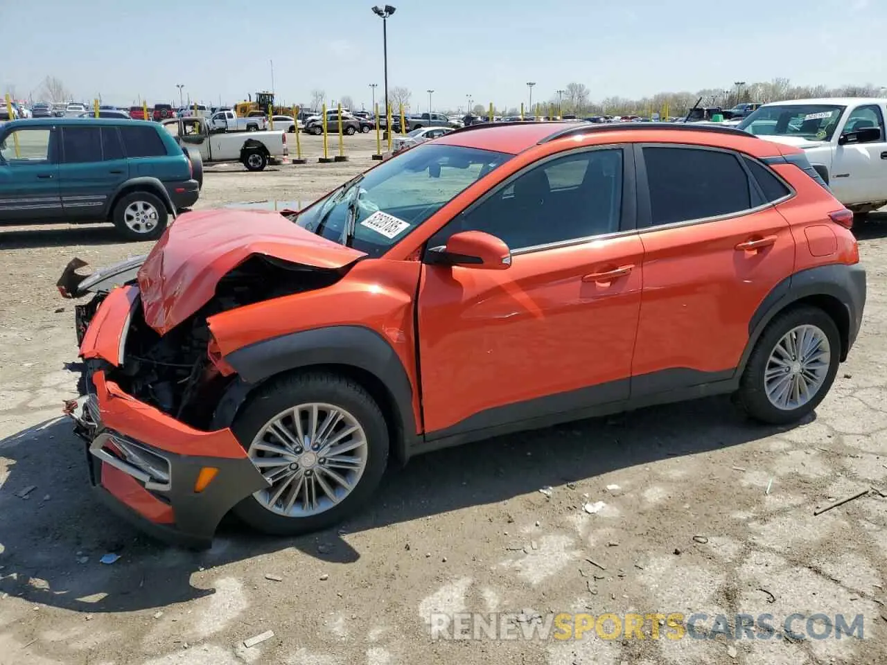 1 Photograph of a damaged car KM8K22AA6KU392673 HYUNDAI KONA 2019