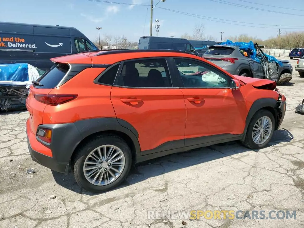 3 Photograph of a damaged car KM8K22AA6KU392673 HYUNDAI KONA 2019