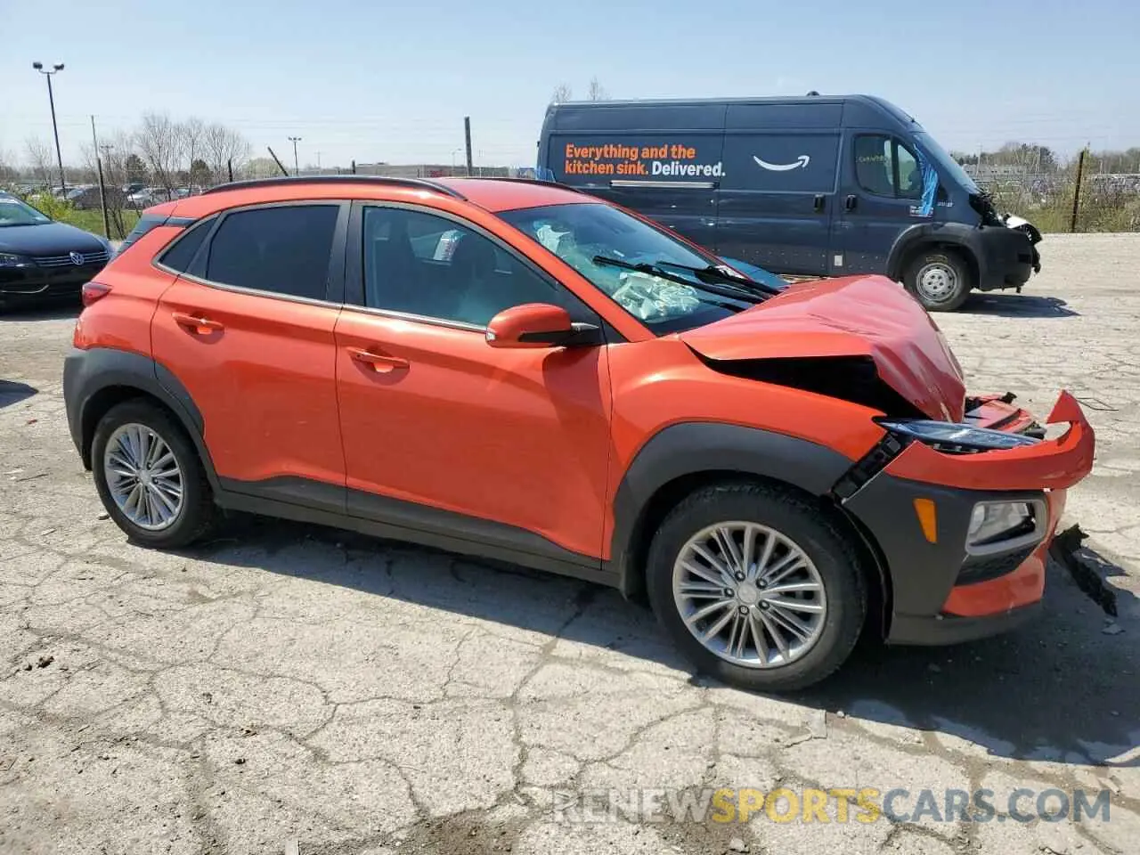 4 Photograph of a damaged car KM8K22AA6KU392673 HYUNDAI KONA 2019