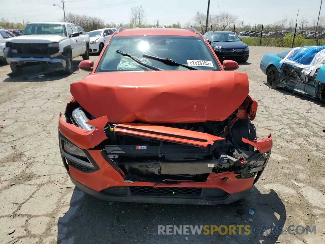 5 Photograph of a damaged car KM8K22AA6KU392673 HYUNDAI KONA 2019