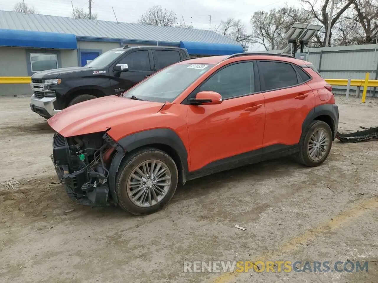 1 Photograph of a damaged car KM8K22AA7KU274776 HYUNDAI KONA 2019