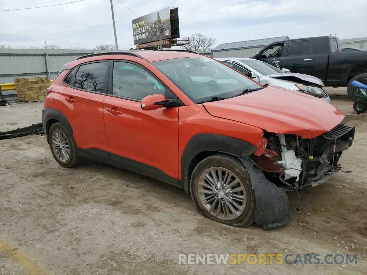 4 Photograph of a damaged car KM8K22AA7KU274776 HYUNDAI KONA 2019
