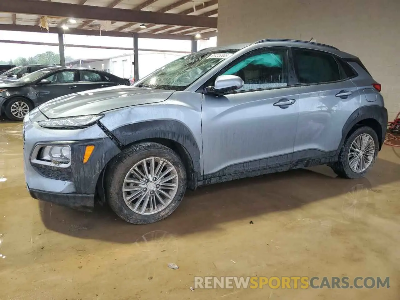 1 Photograph of a damaged car KM8K22AA9KU212425 HYUNDAI KONA 2019