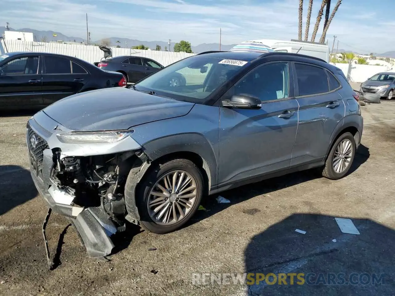 1 Photograph of a damaged car KM8K22AA9KU354998 HYUNDAI KONA 2019