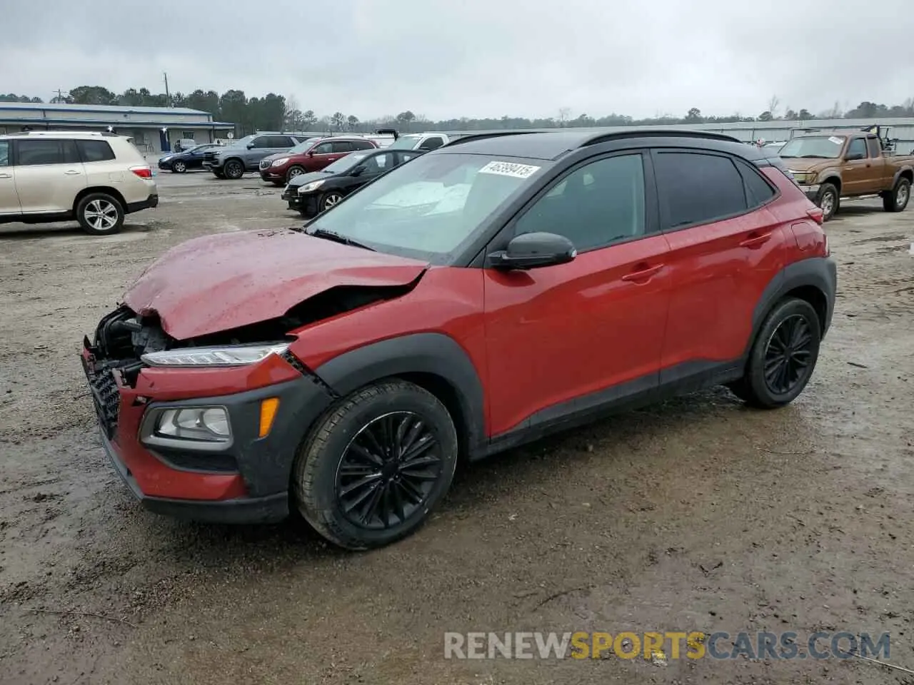 1 Photograph of a damaged car KM8K22AAXKU347316 HYUNDAI KONA 2019