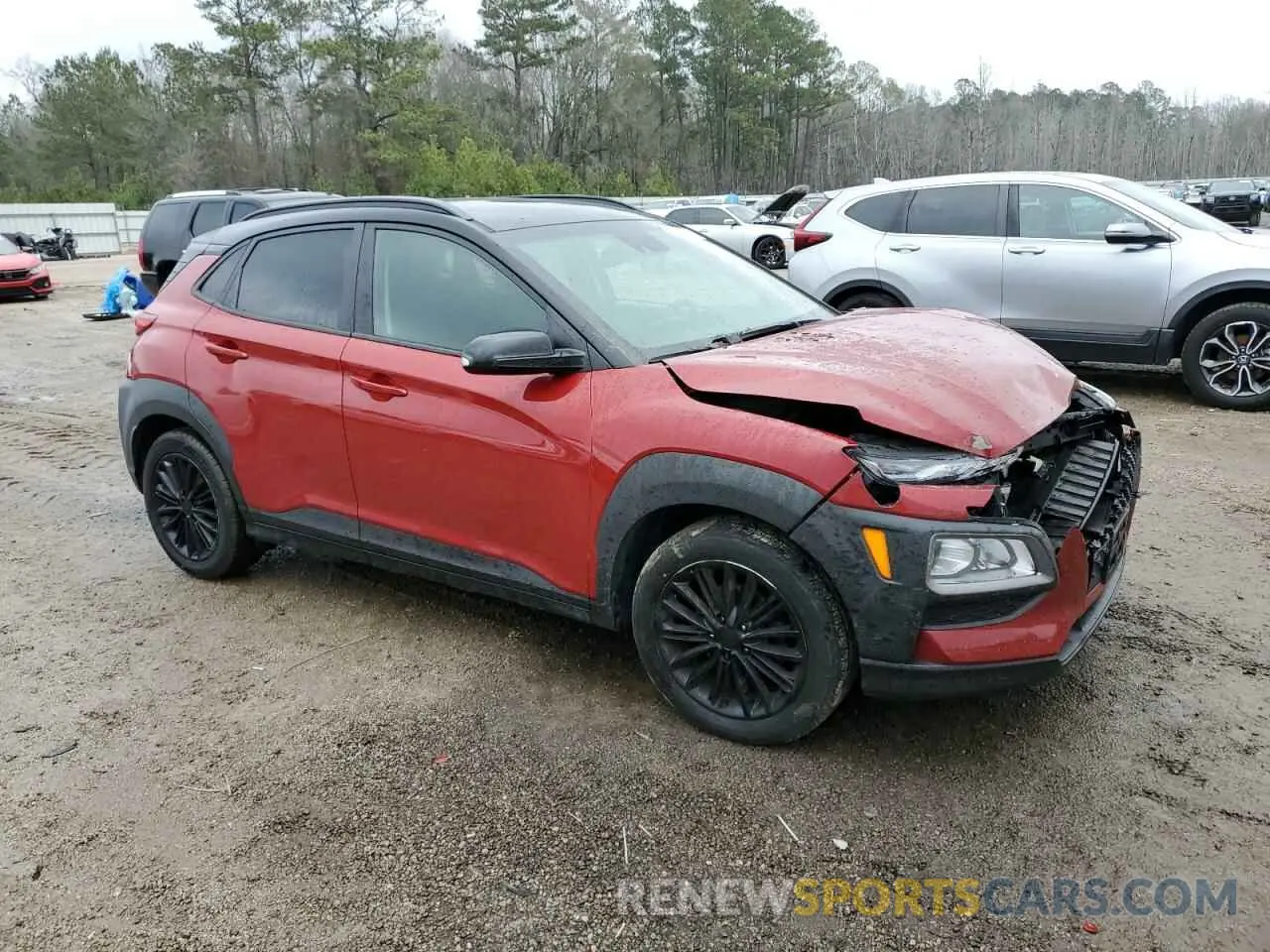 4 Photograph of a damaged car KM8K22AAXKU347316 HYUNDAI KONA 2019