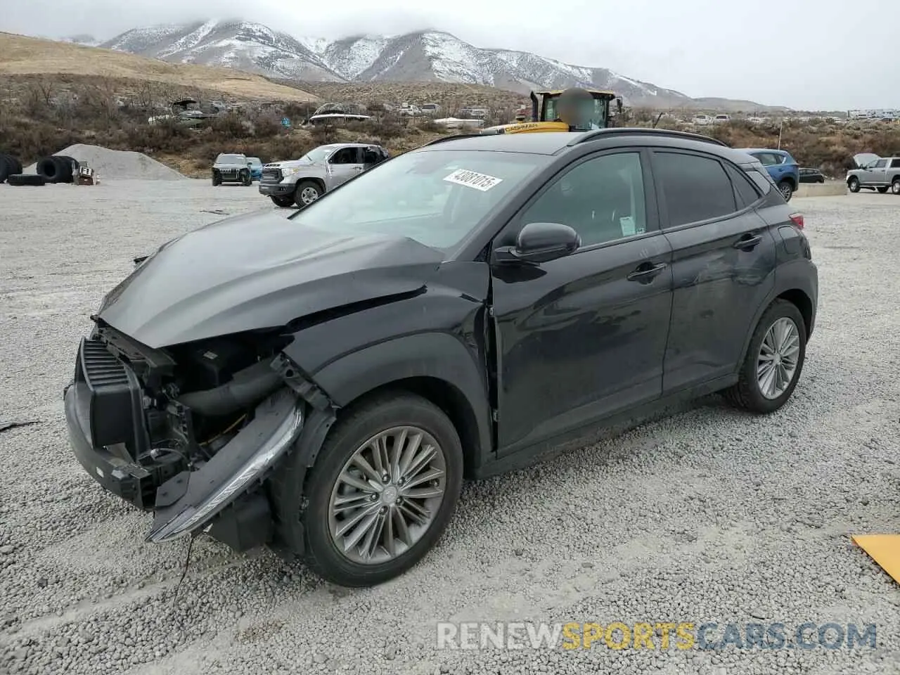 1 Photograph of a damaged car KM8K22AAXKU382423 HYUNDAI KONA 2019