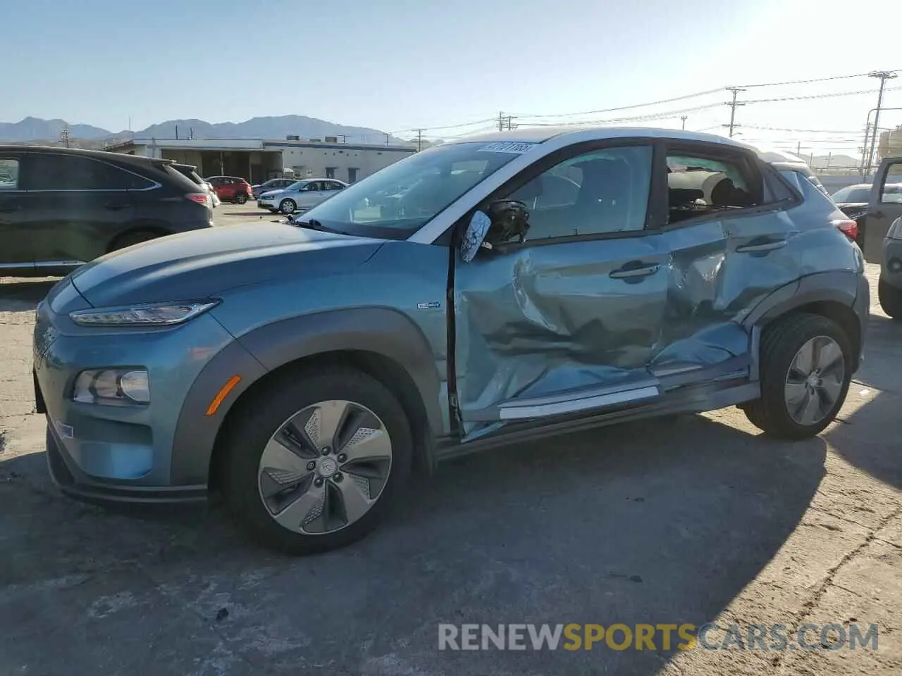 1 Photograph of a damaged car KM8K23AG5KU022809 HYUNDAI KONA 2019