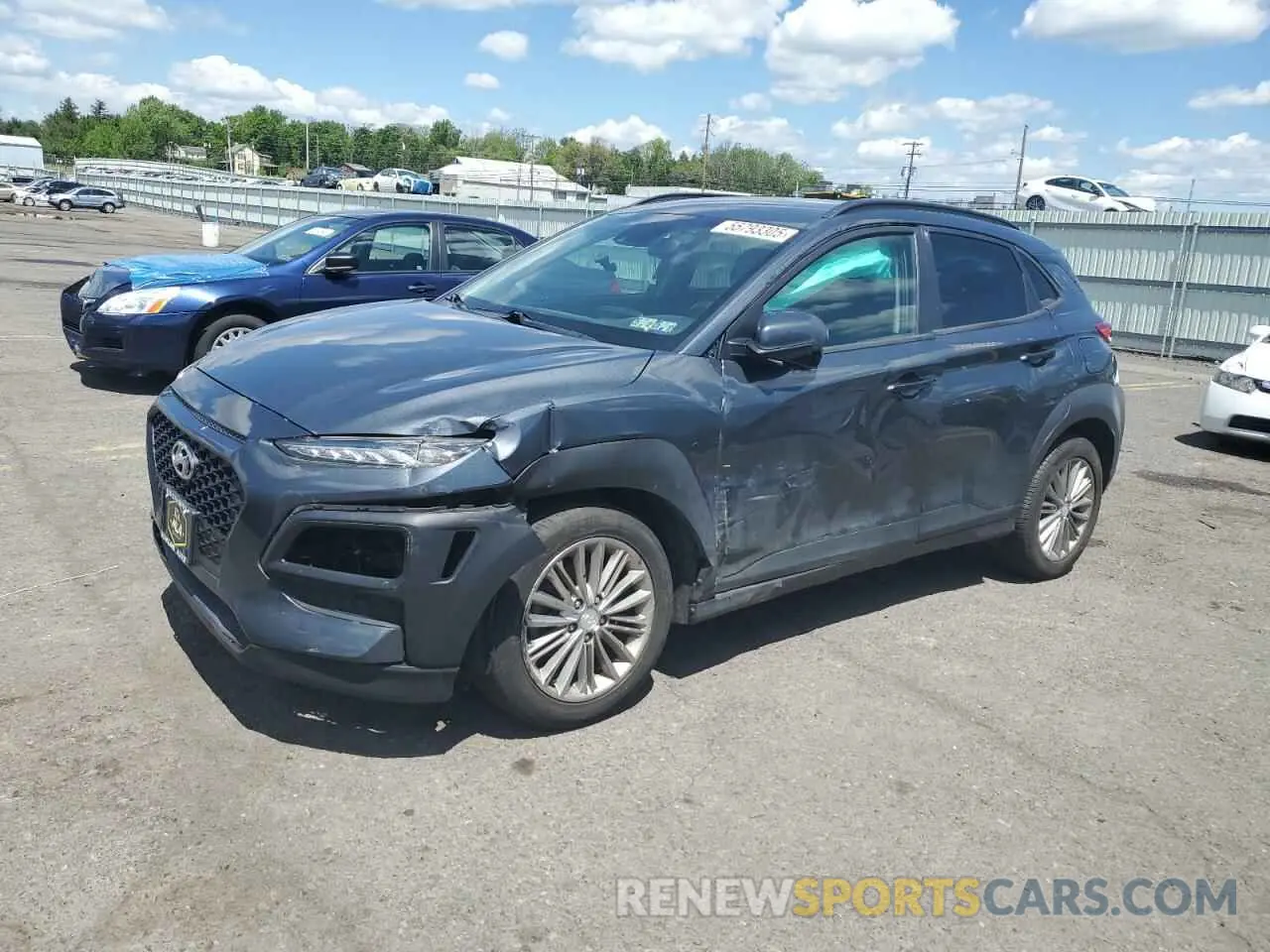 1 Photograph of a damaged car KM8K2CAA0KU198310 HYUNDAI KONA 2019