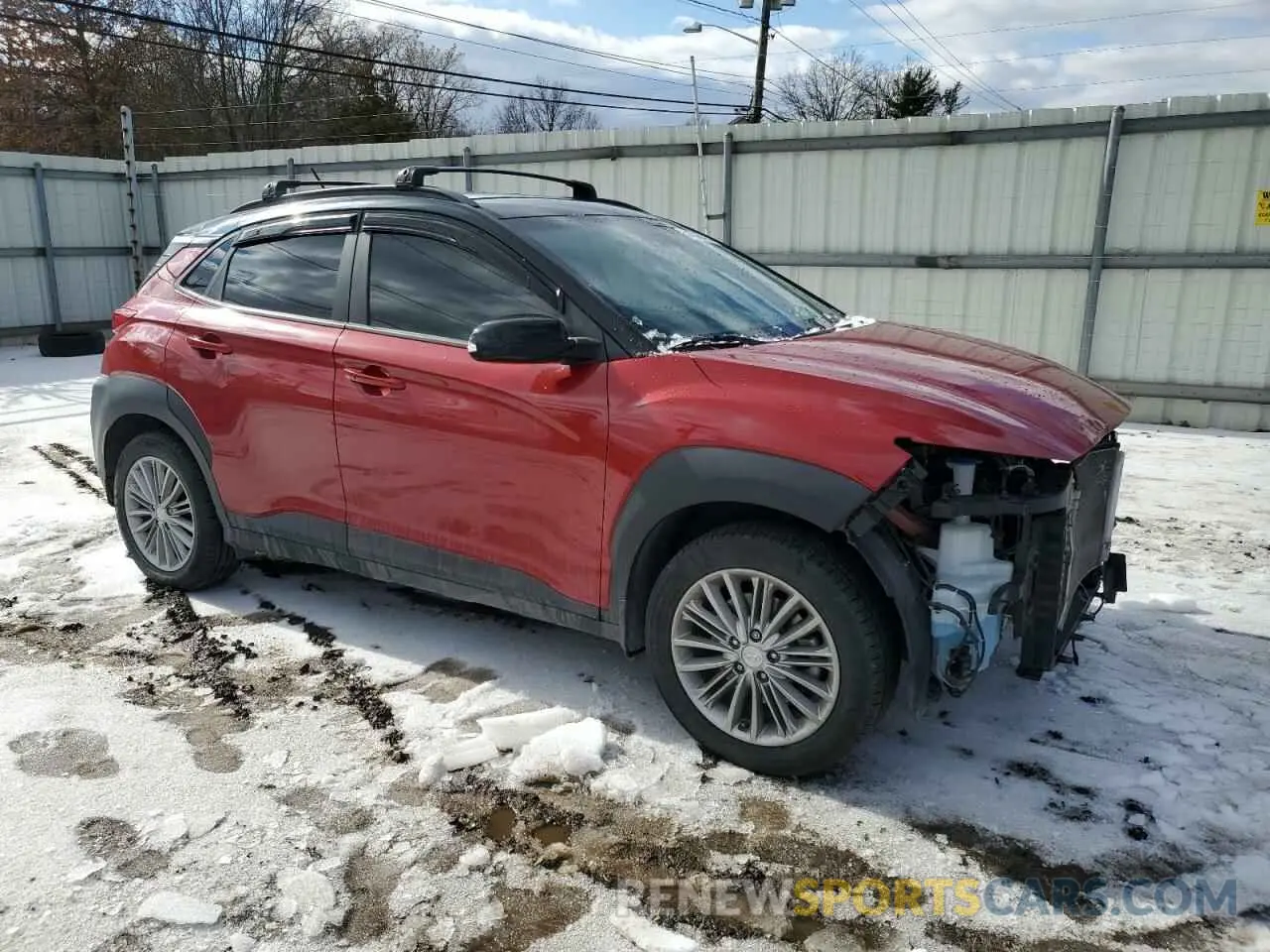 4 Photograph of a damaged car KM8K2CAA0KU347895 HYUNDAI KONA 2019