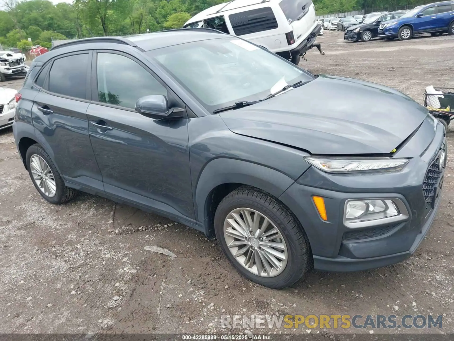 1 Photograph of a damaged car KM8K2CAA0KU368763 HYUNDAI KONA 2019