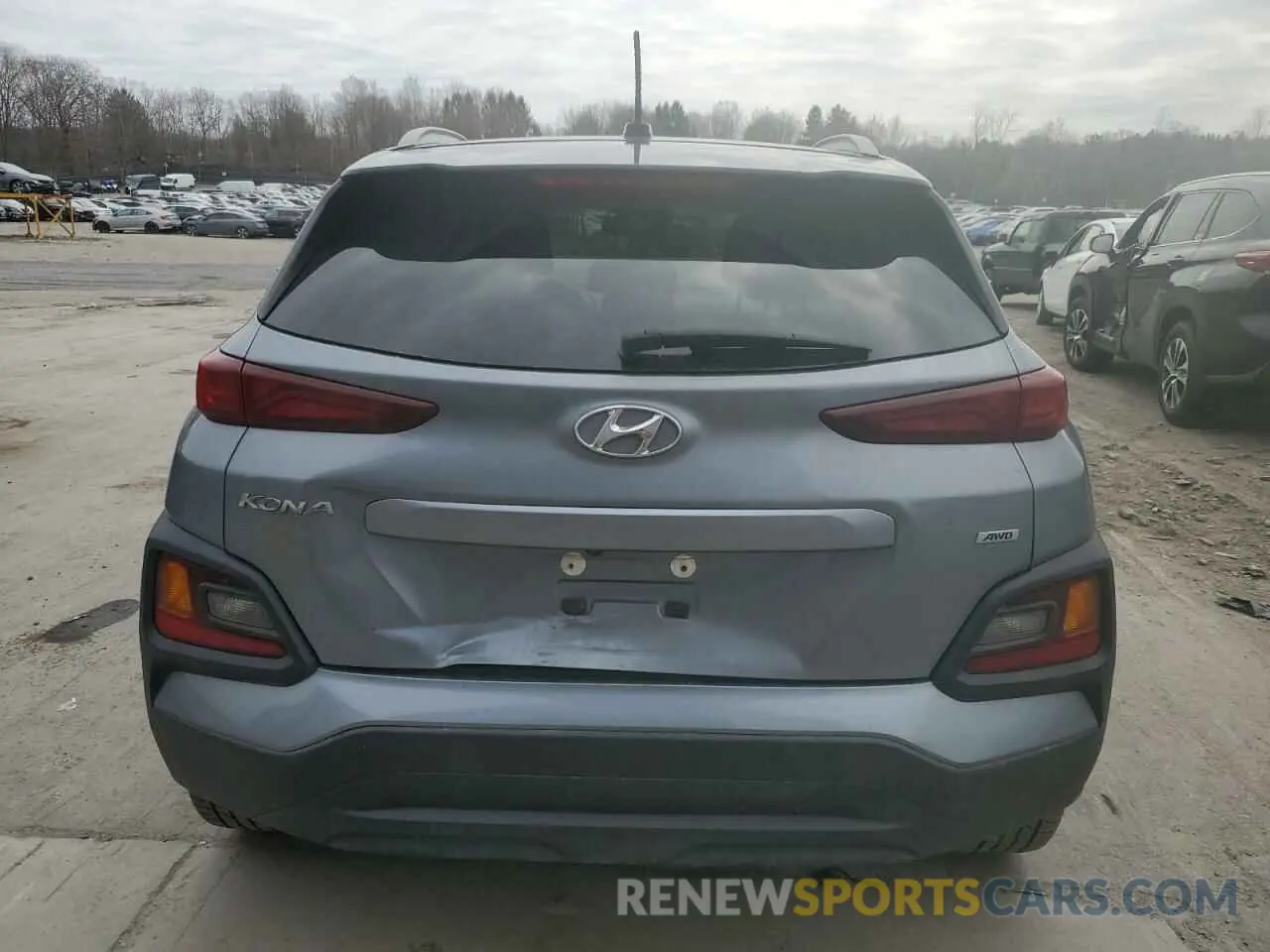 6 Photograph of a damaged car KM8K2CAA4KU393858 HYUNDAI KONA 2019