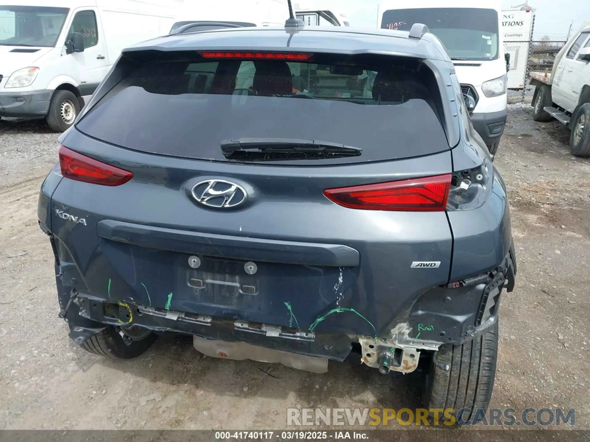 16 Photograph of a damaged car KM8K2CAA5KU352381 HYUNDAI KONA 2019