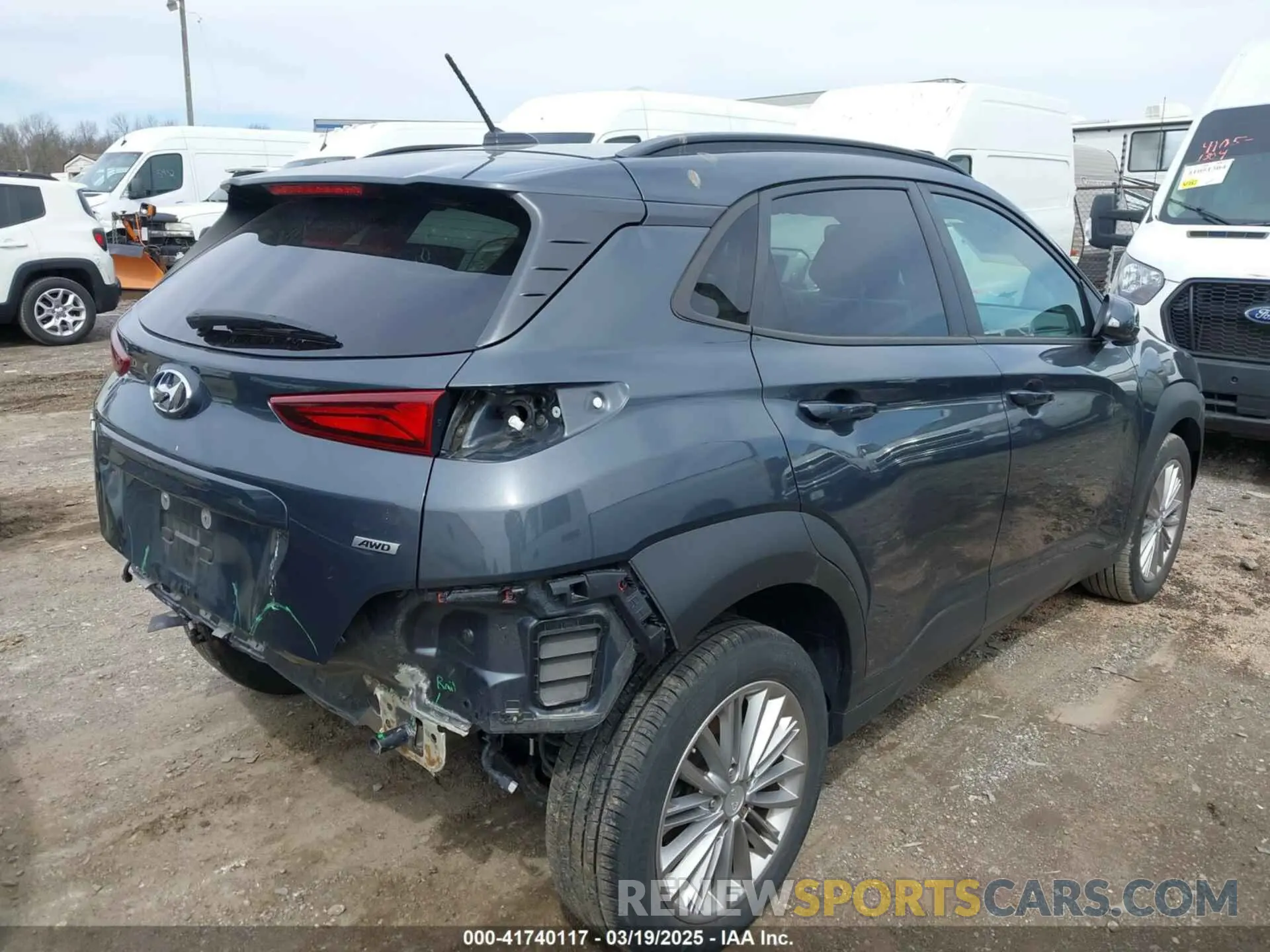 4 Photograph of a damaged car KM8K2CAA5KU352381 HYUNDAI KONA 2019