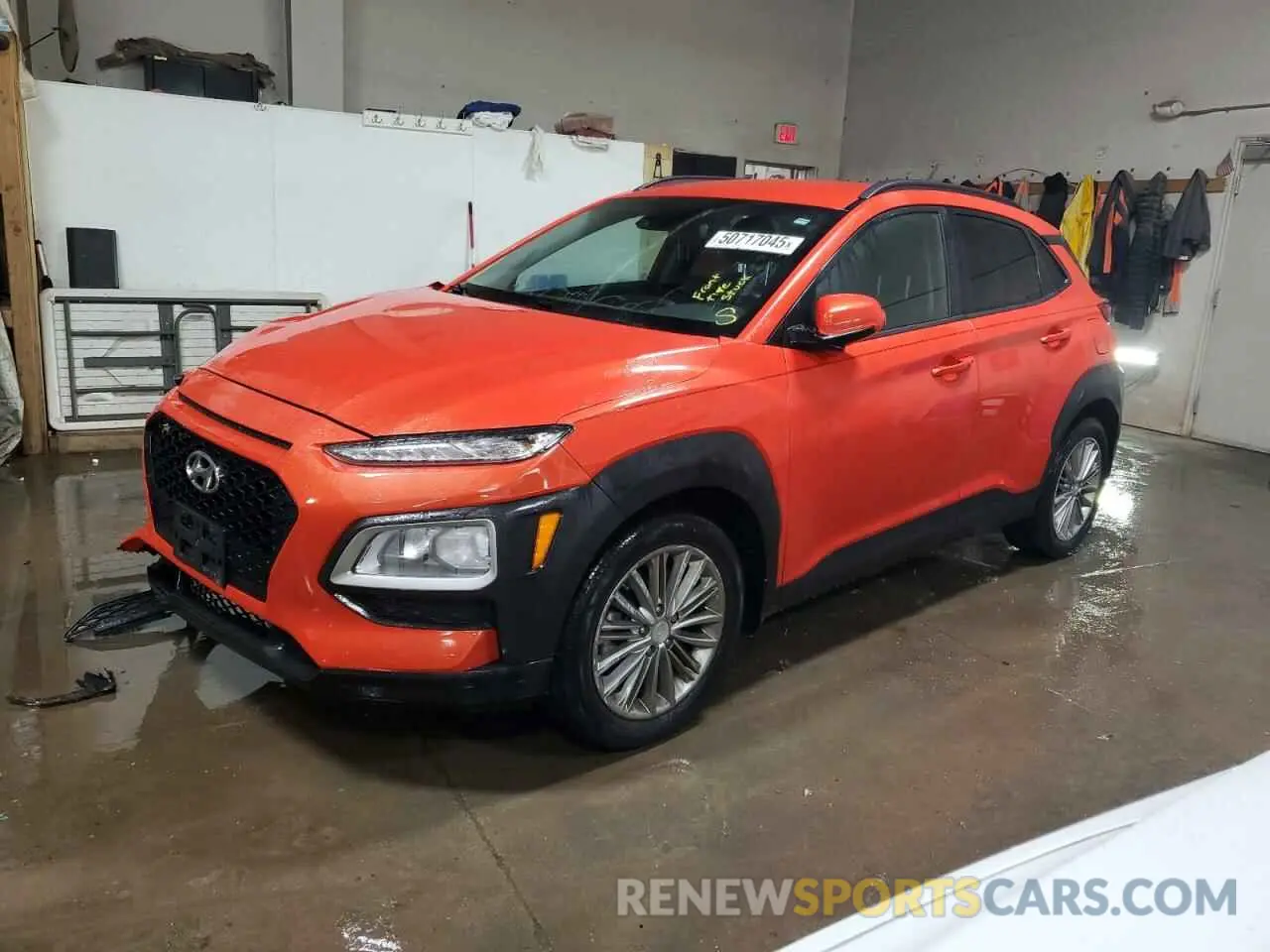 1 Photograph of a damaged car KM8K2CAA6KU207284 HYUNDAI KONA 2019