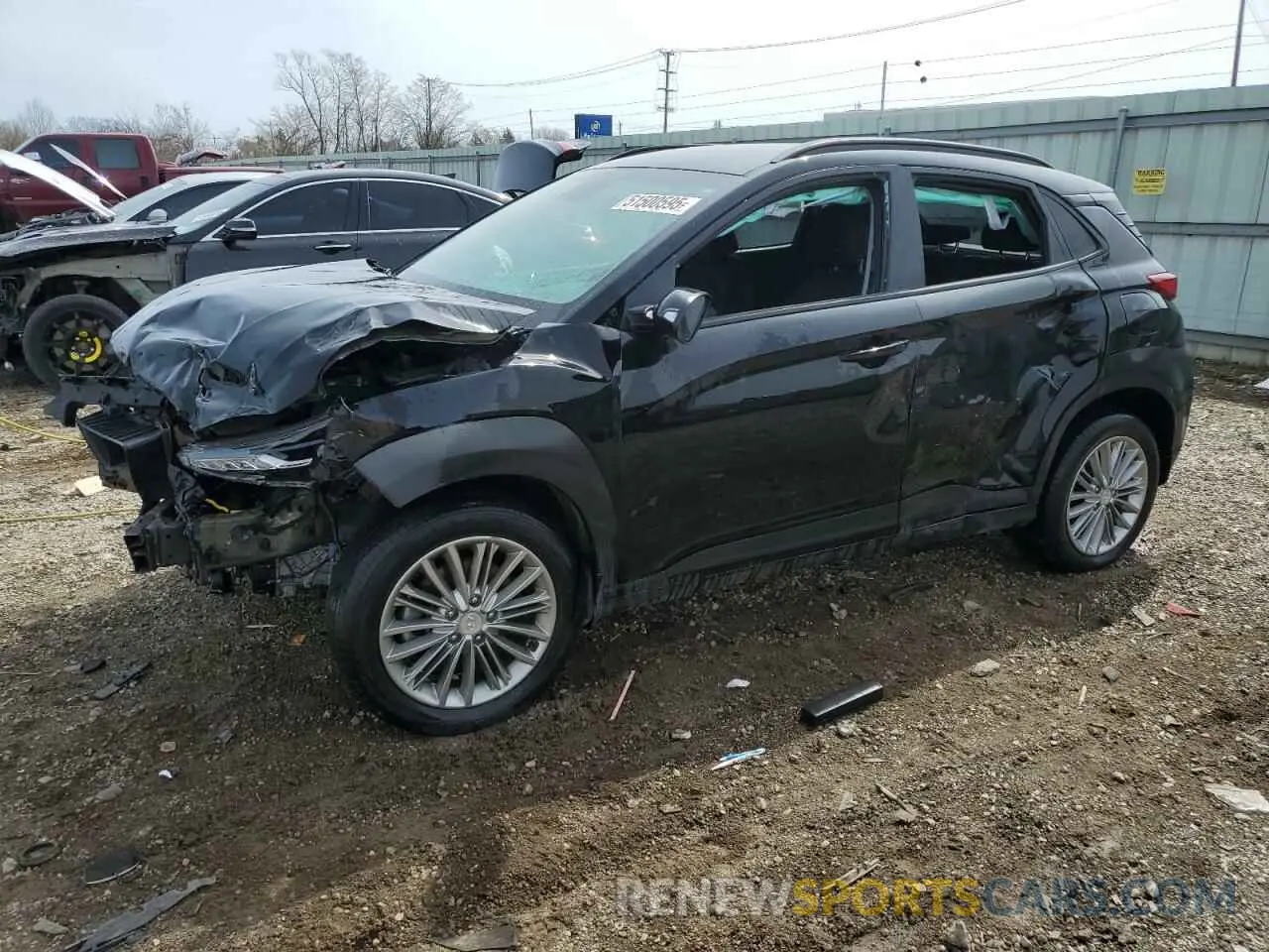 1 Photograph of a damaged car KM8K2CAA6KU375104 HYUNDAI KONA 2019