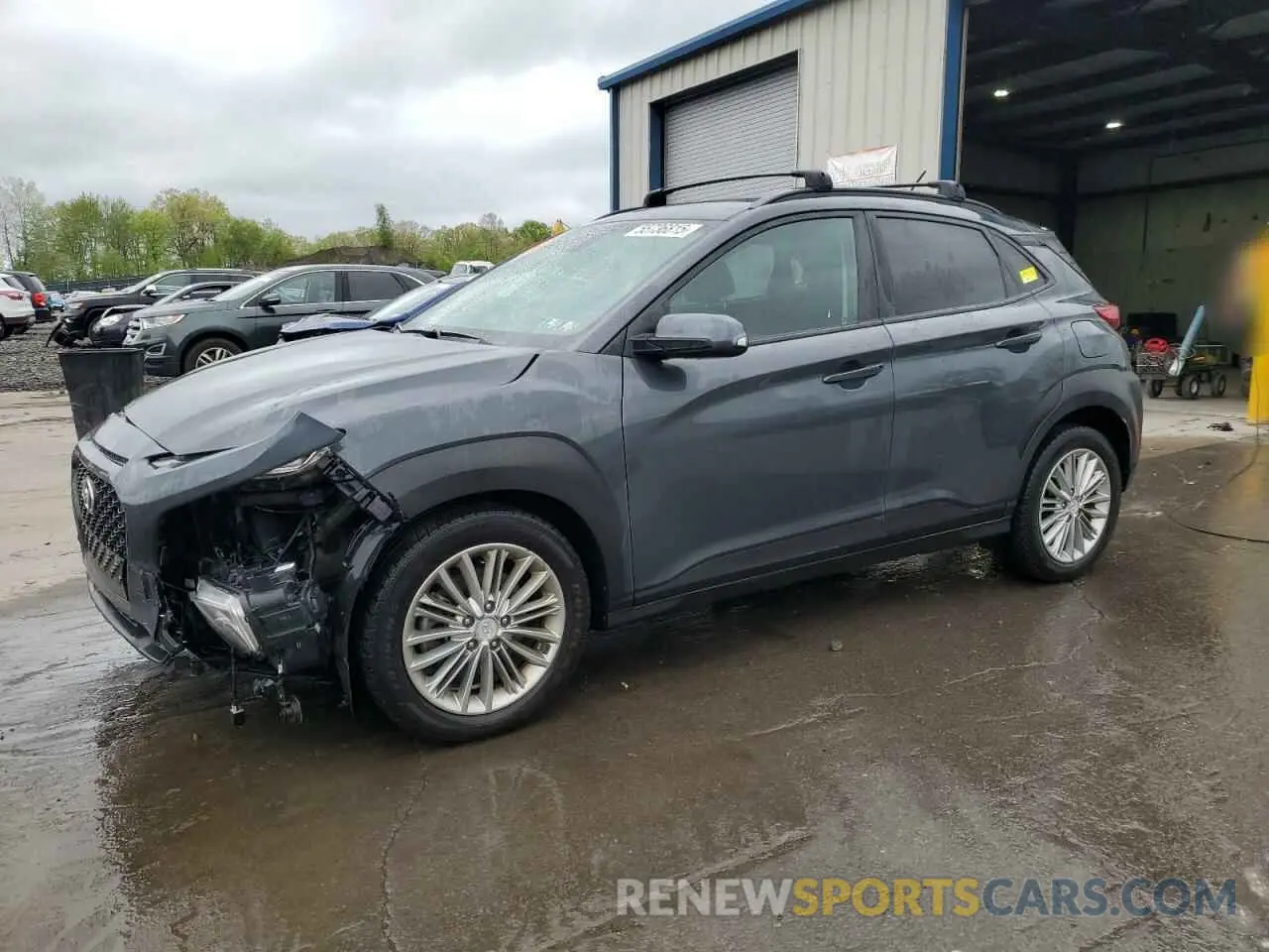 1 Photograph of a damaged car KM8K2CAA8KU377159 HYUNDAI KONA 2019