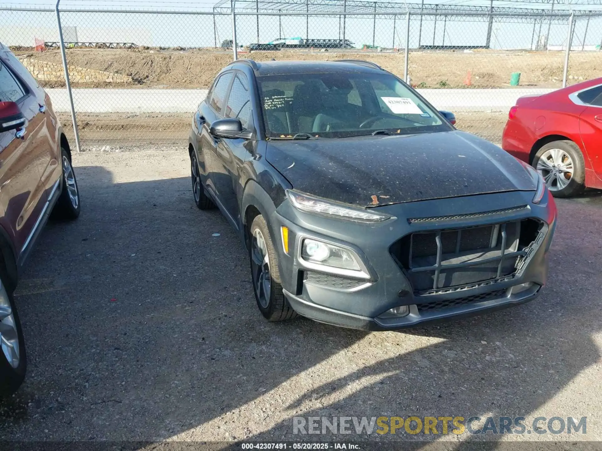 1 Photograph of a damaged car KM8K33A50KU374319 HYUNDAI KONA 2019