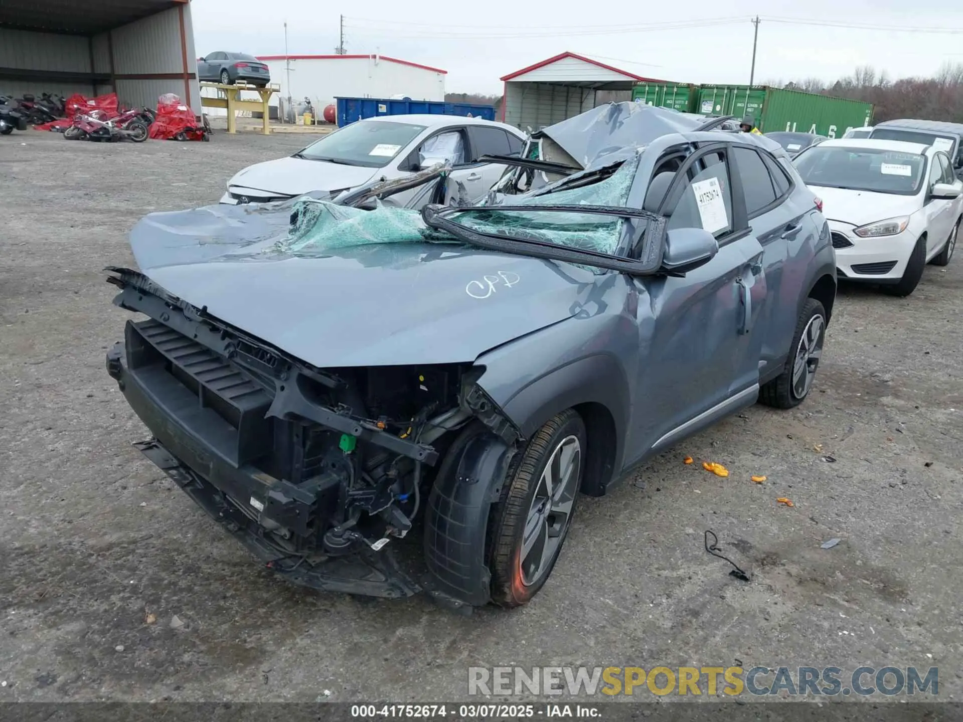 2 Photograph of a damaged car KM8K33A53KU246138 HYUNDAI KONA 2019