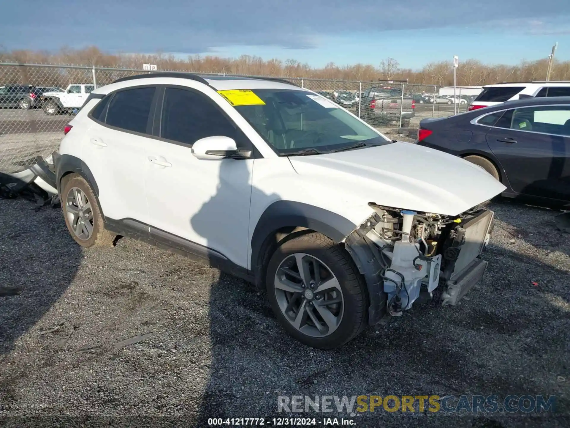 1 Photograph of a damaged car KM8K33A59KU371435 HYUNDAI KONA 2019