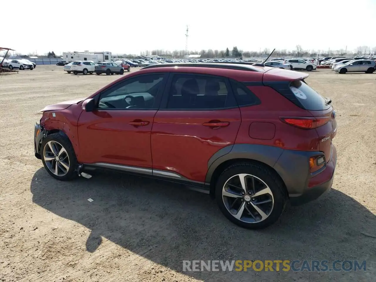 2 Photograph of a damaged car KM8K3CA52KU371485 HYUNDAI KONA 2019