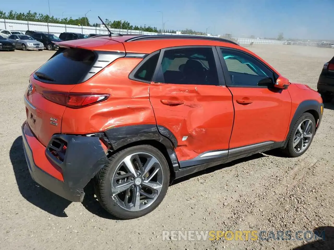 3 Photograph of a damaged car KM8K3CA55KU267668 HYUNDAI KONA 2019