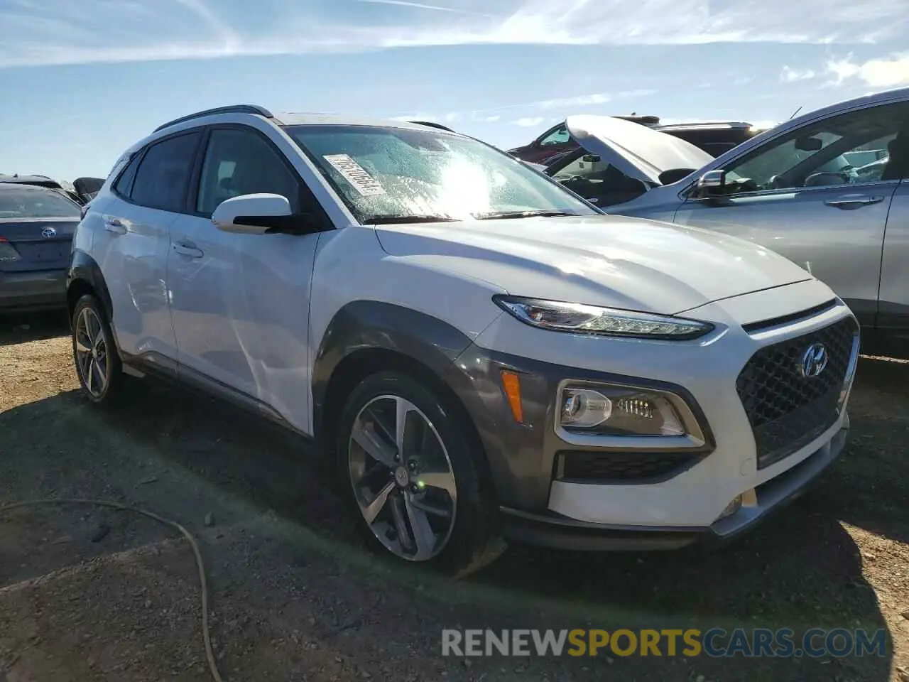 4 Photograph of a damaged car KM8K3CA58KU380742 HYUNDAI KONA 2019