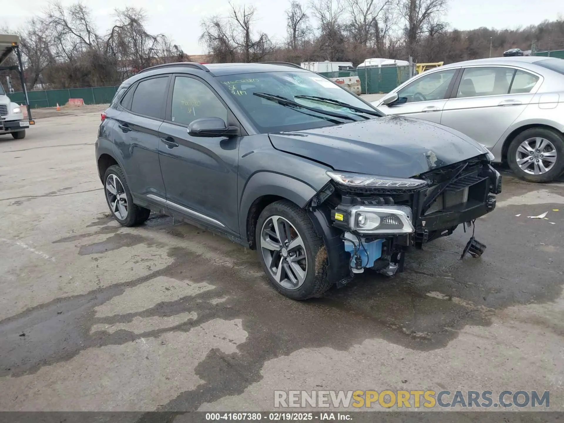 1 Photograph of a damaged car KM8K3CA59KU239307 HYUNDAI KONA 2019
